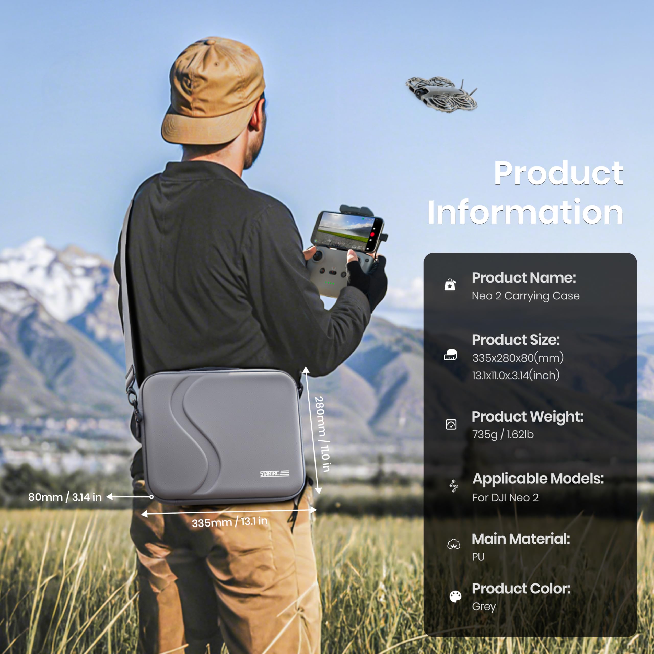 Drone Joystick Cover - Tas Pembawa untuk Aksesoris DJI Neo