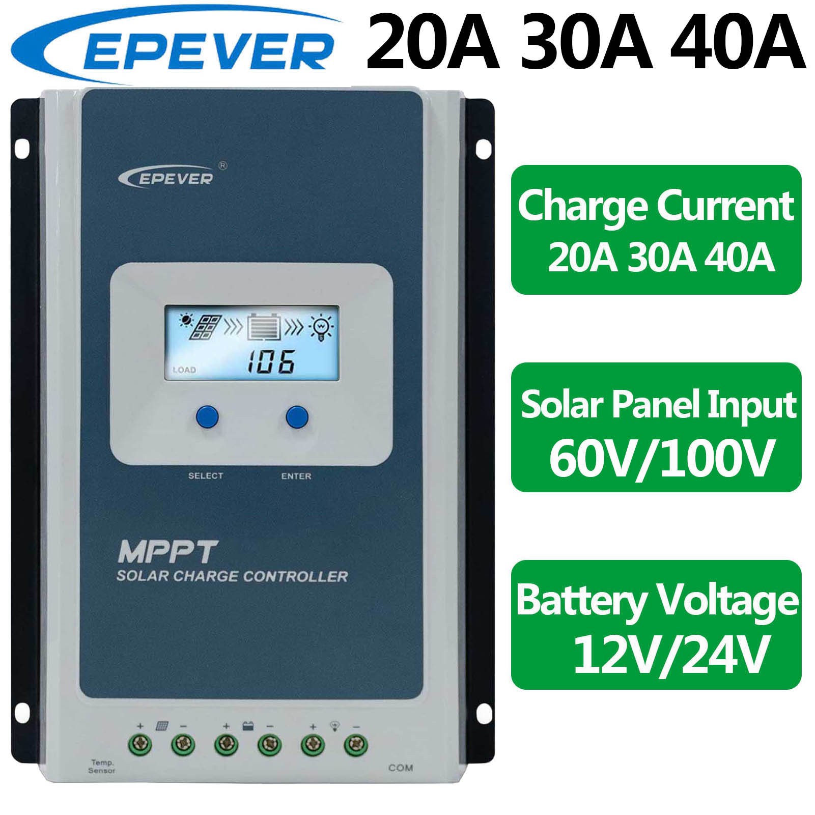 Drone Solar Charger - EPEVER 20A 30A 40A MPPT Pengendali